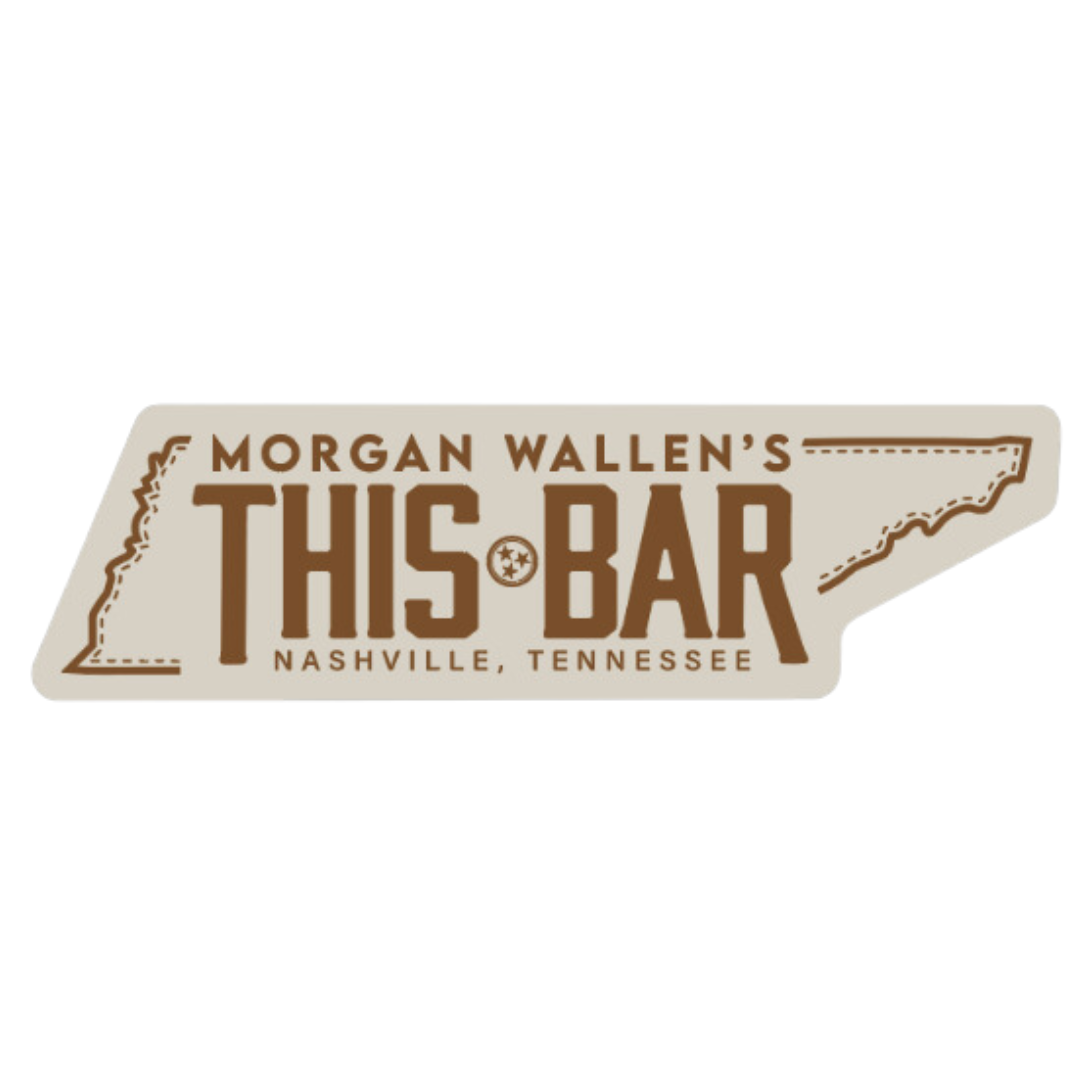 Morgan Wallen TN State Sticker Tan/Brown