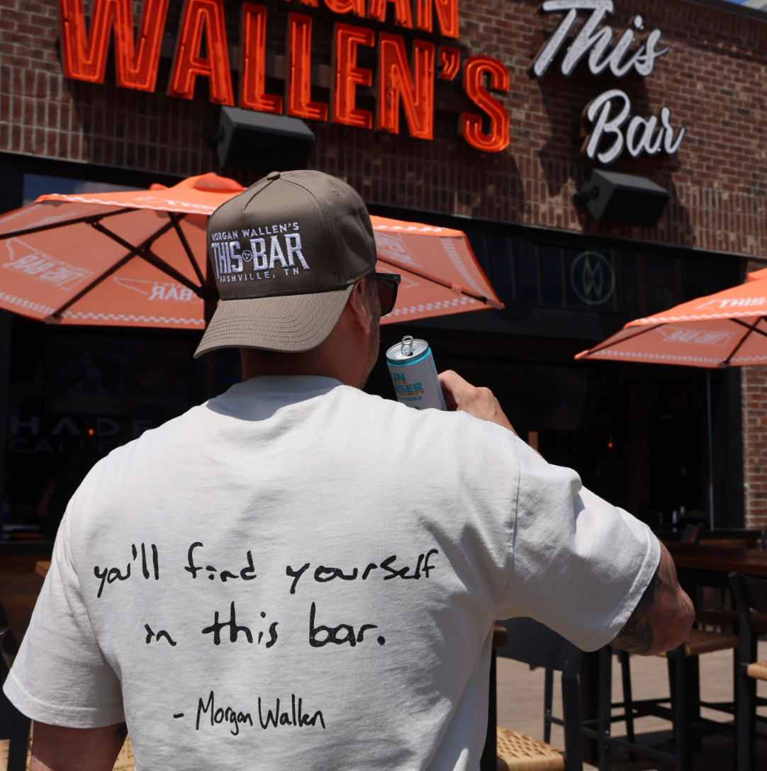 Morgan Wallen Faded Bone Full Logo Slogan Tee