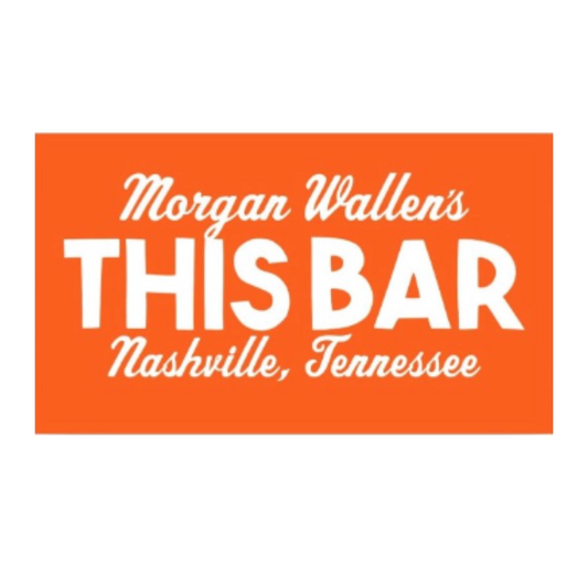 Morgan Wallen This Bar Sticker Orange