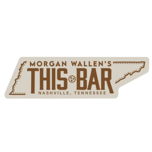 Morgan Wallen TN State Sticker Tan/Brown