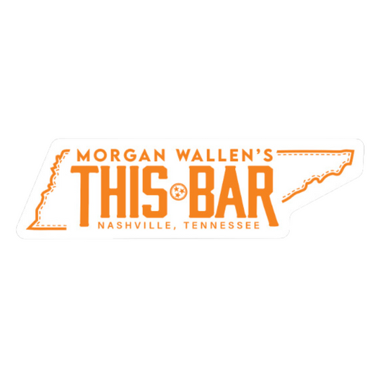 Morgan Wallen TN State Sticker White/Orange