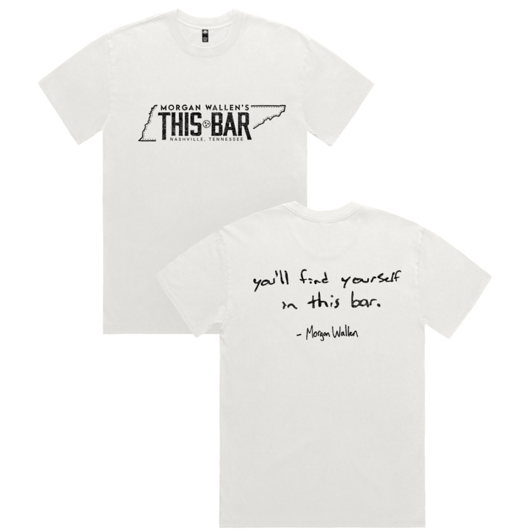 Morgan Wallen Faded Bone Full Logo Slogan Tee